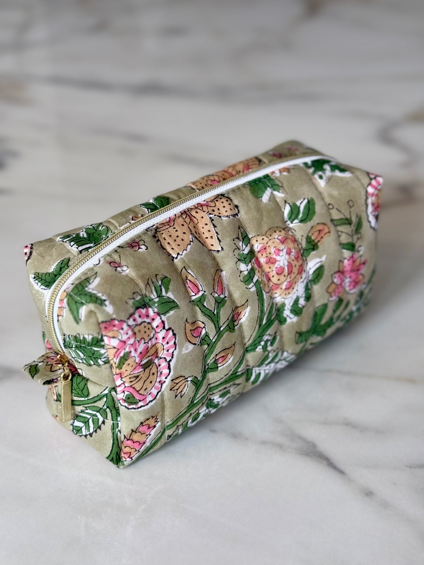 Trousse Maquillage - BlockPrint Vert