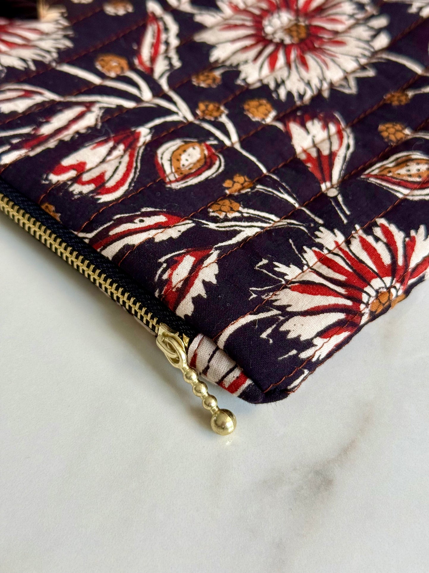 Pochette Plate Maxi - Blockprint noir