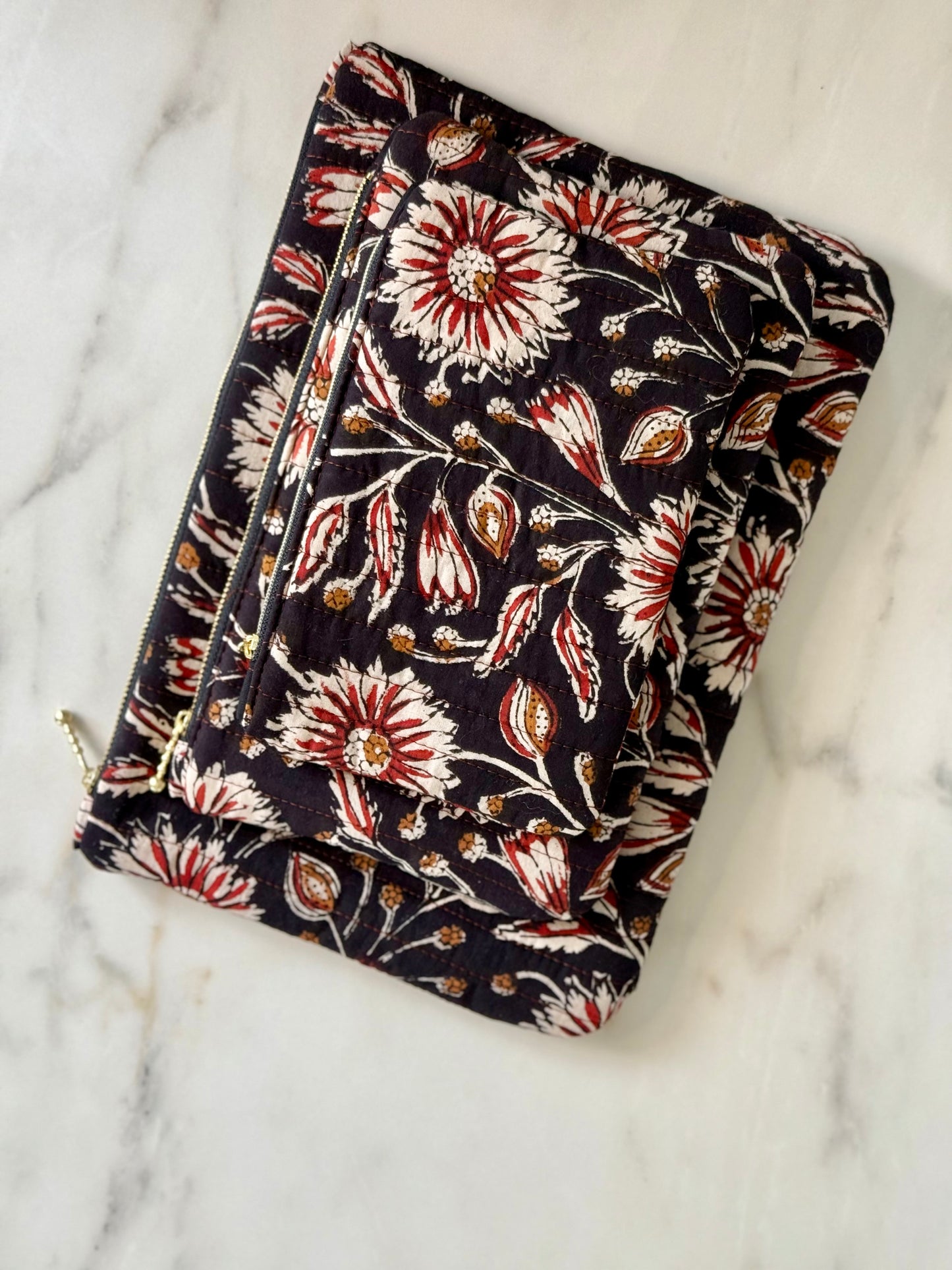 Pochette Plate Maxi - Blockprint noir