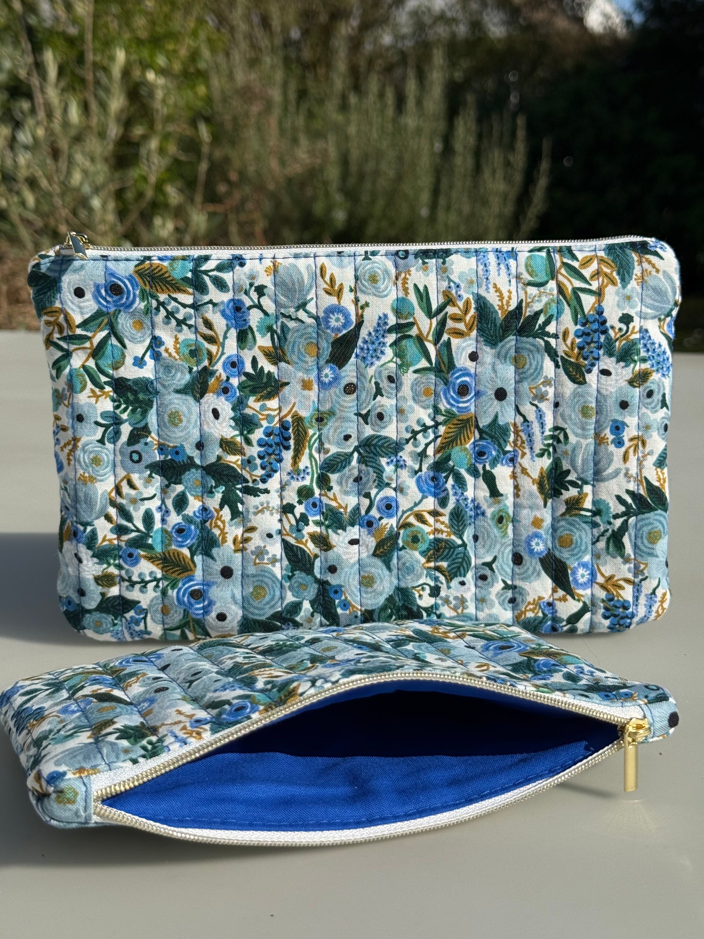 Pochette Plate - Fleur Bleue