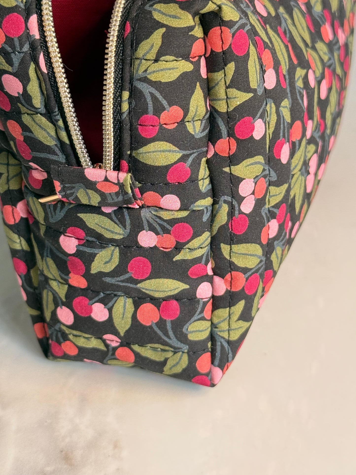 Trousse Maquillage Matelassée - Le temps des cerises