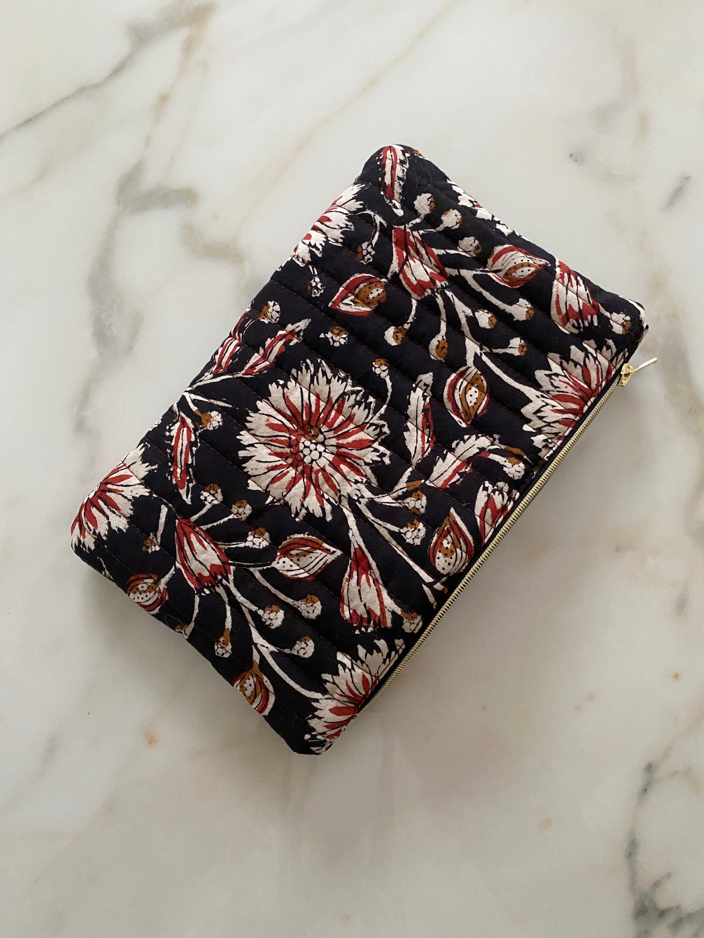 Pochette plate - Blockprint noir