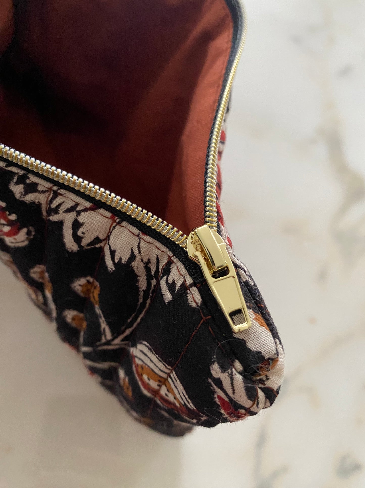 Pochette plate - Blockprint noir