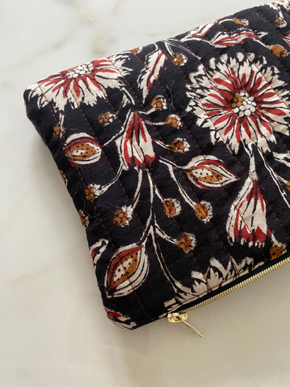 Pochette plate - Blockprint noir