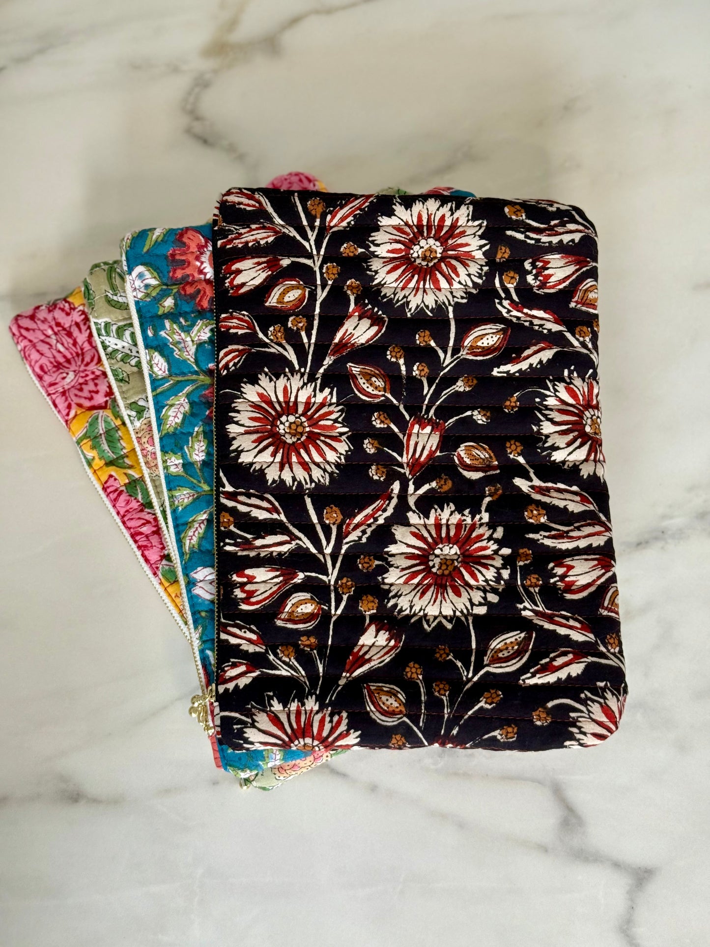 Pochette Plate Maxi - Blockprint noir
