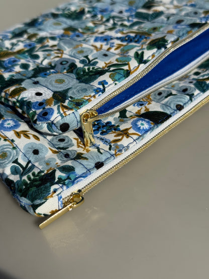 Pochette Plate - Fleur Bleue
