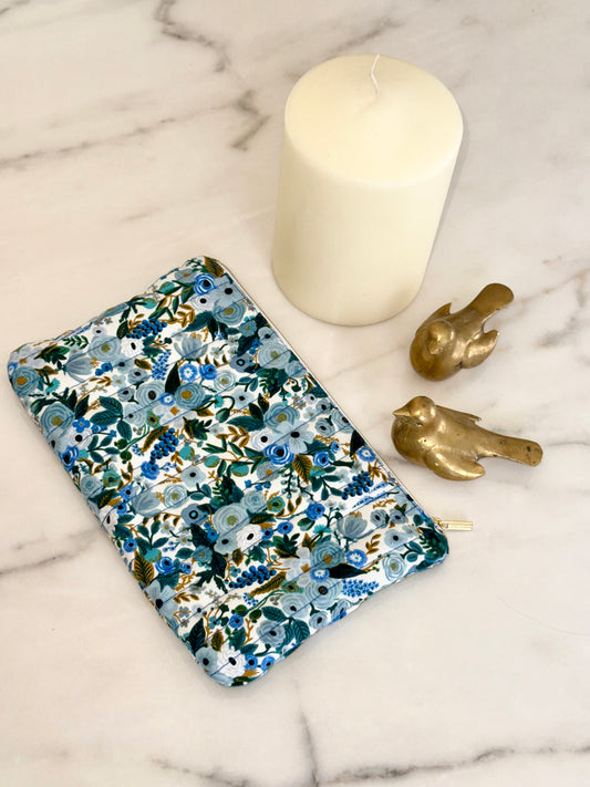 Pochette Plate - Fleur Bleue