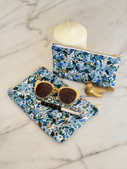 Pochette Plate - Fleur Bleue