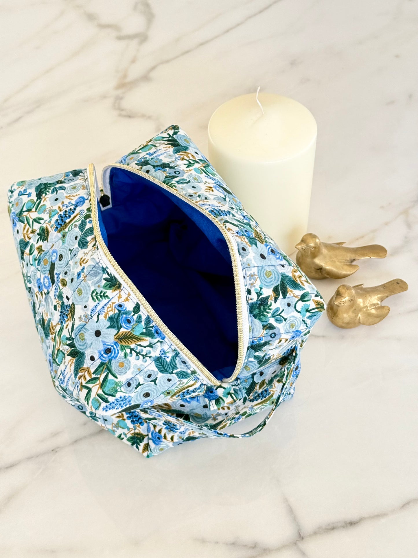 Trousse de Toilette - Fleur Bleue