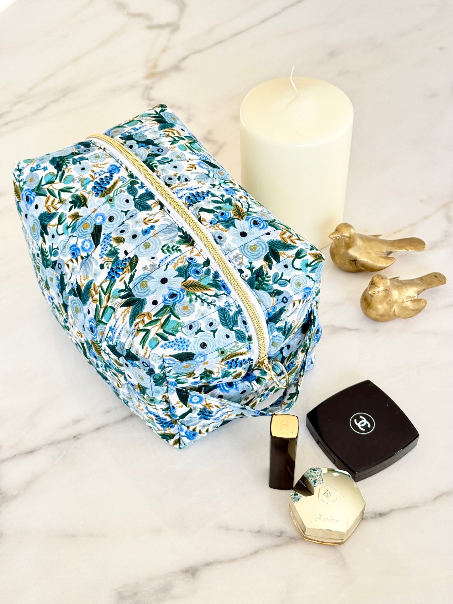 Trousse de Toilette - Fleur Bleue