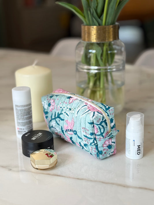 Trousse Maquillage Matelassée - Roses d'Avril