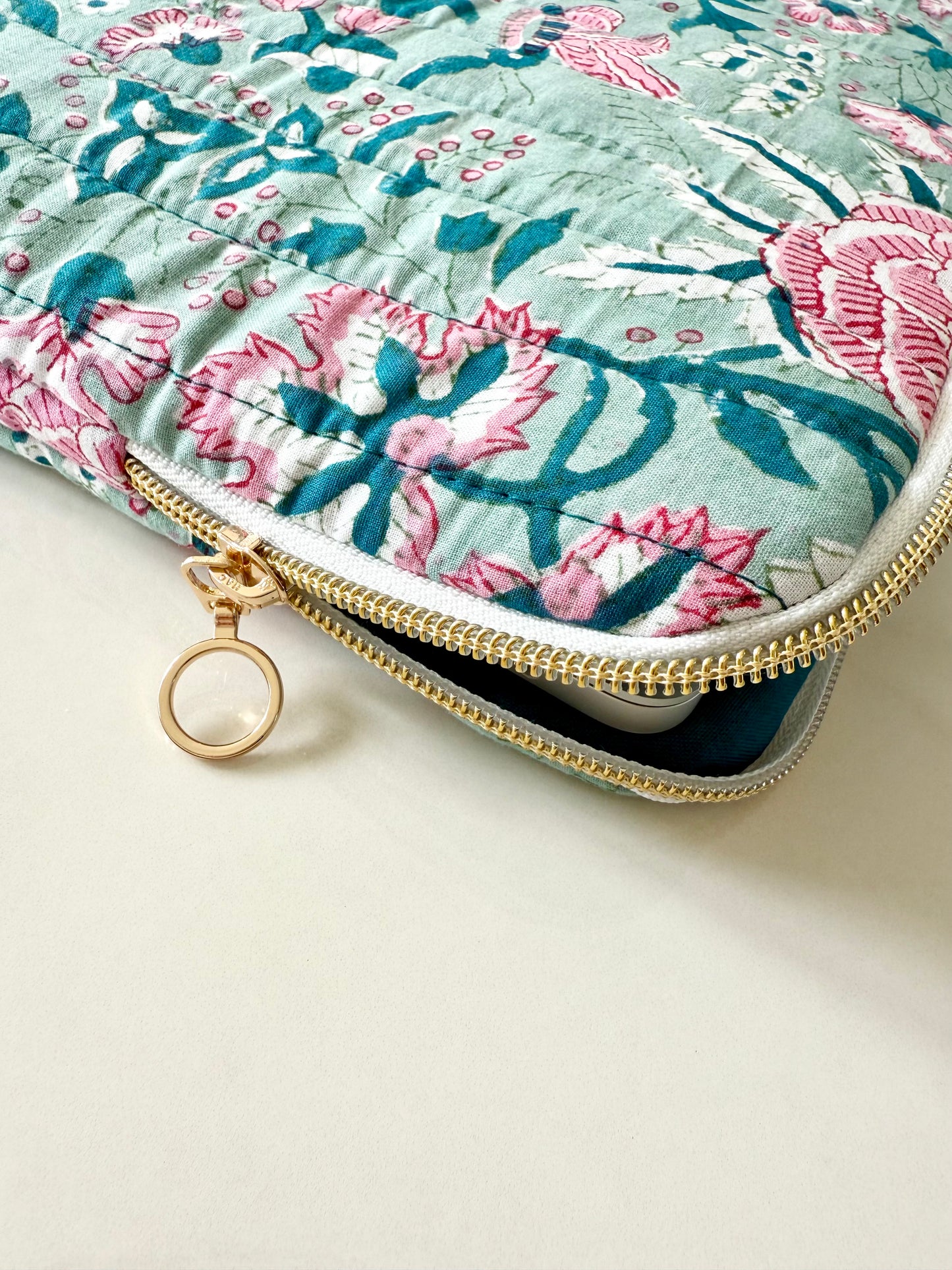 Housse ordinateur  - Collection Roses d'Avril