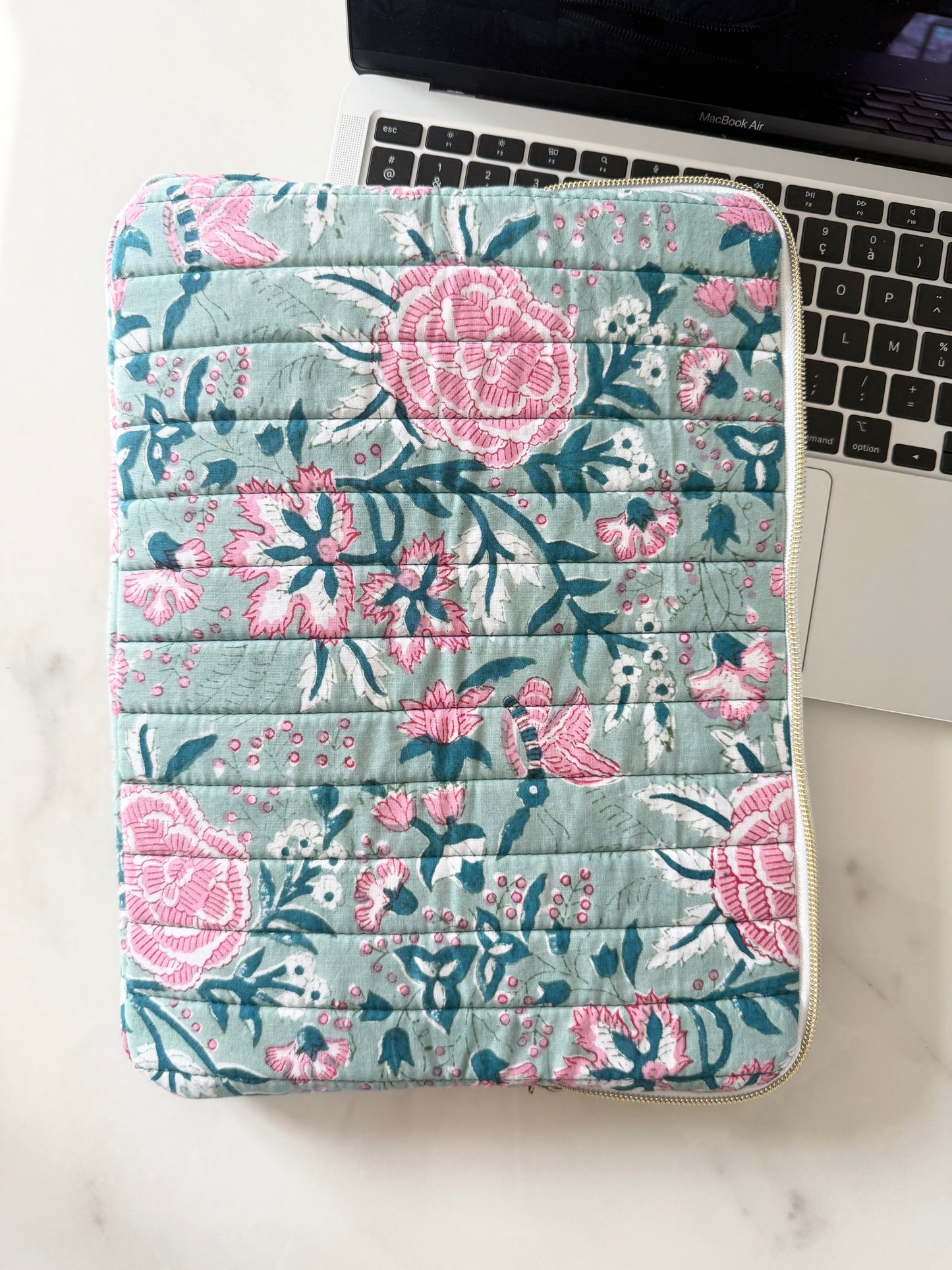 Housse ordinateur  - Collection Roses d'Avril