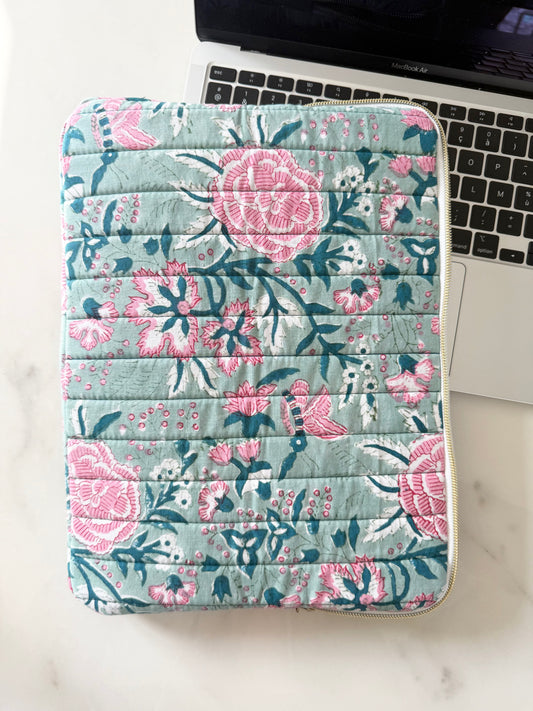 Housse ordinateur  - Collection Roses d'Avril