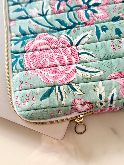 Housse ordinateur  - Collection Roses d'Avril