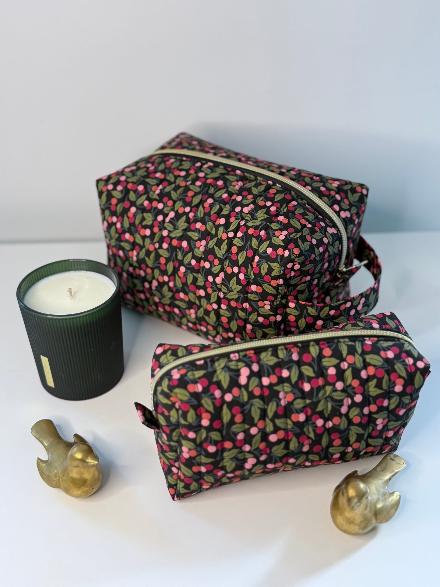 Trousse Maquillage Matelassée - Le temps des cerises
