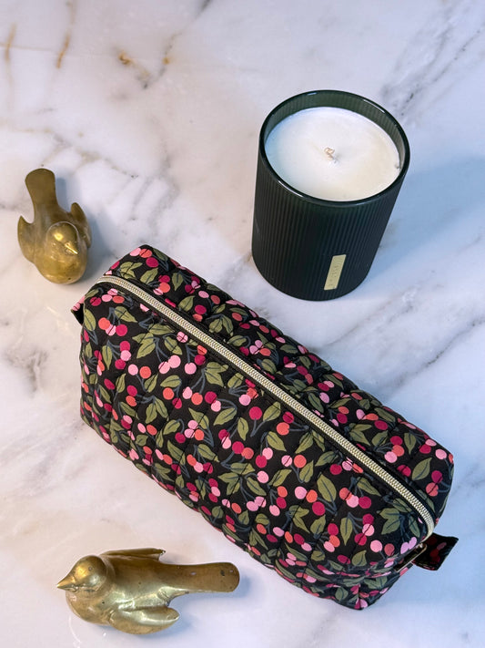 Trousse Maquillage Matelassée - Le temps des cerises