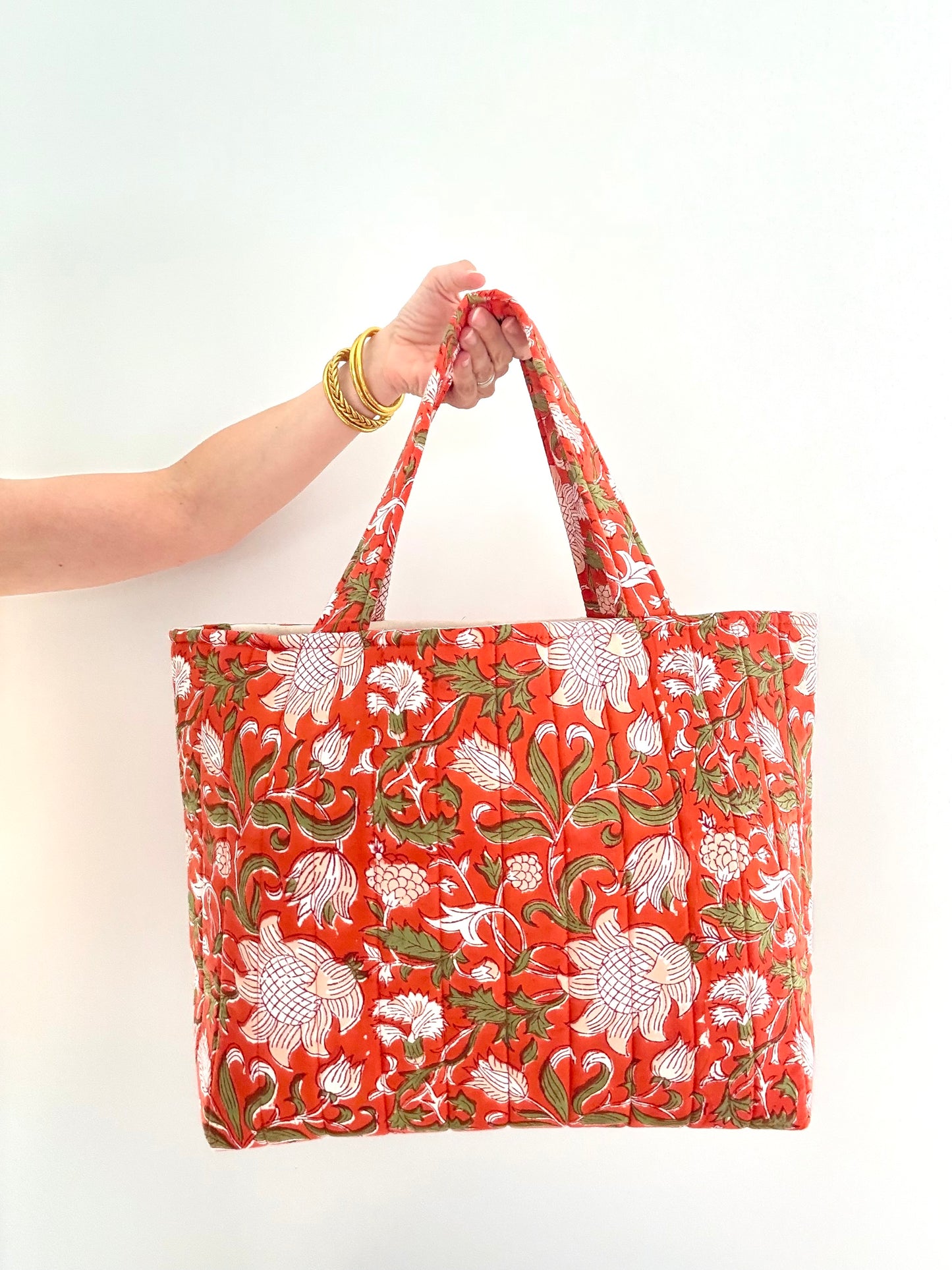 Grand sac cabas matelassé – Aranciata