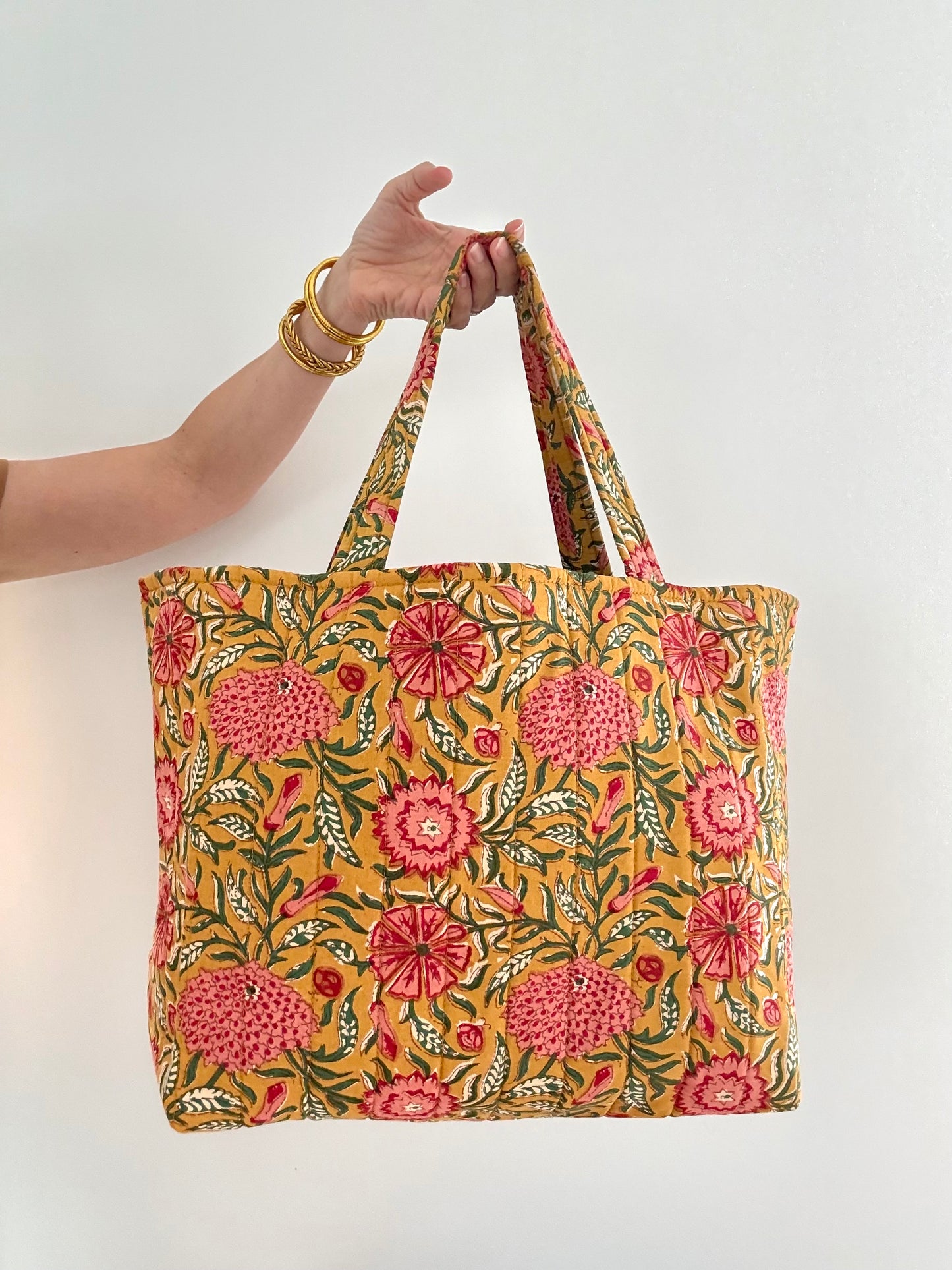 Grand sac cabas matelassé – Sunset