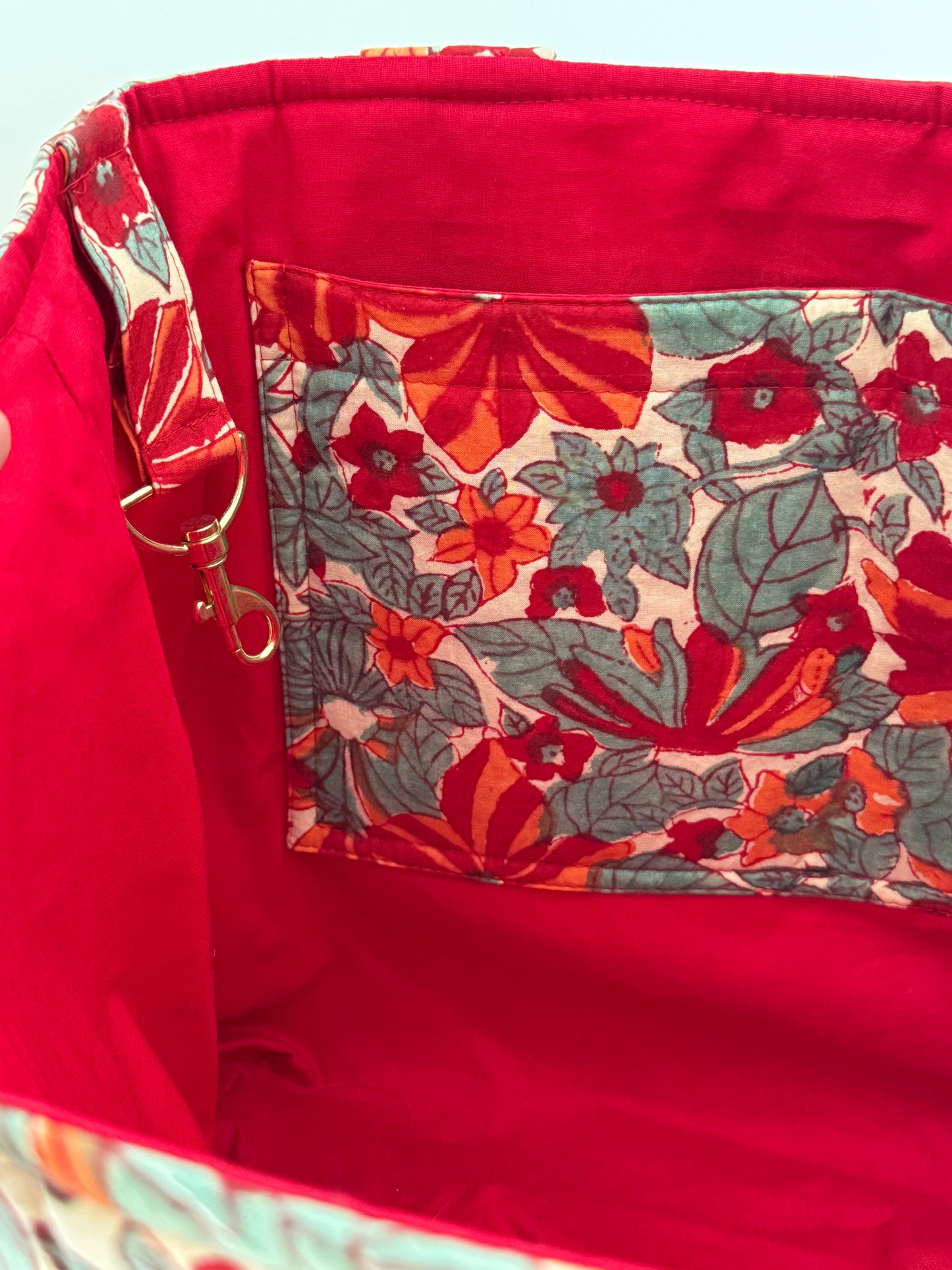 Grand sac cabas matelassé – Poppy