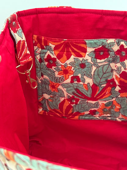 Grand sac cabas matelassé – Poppy