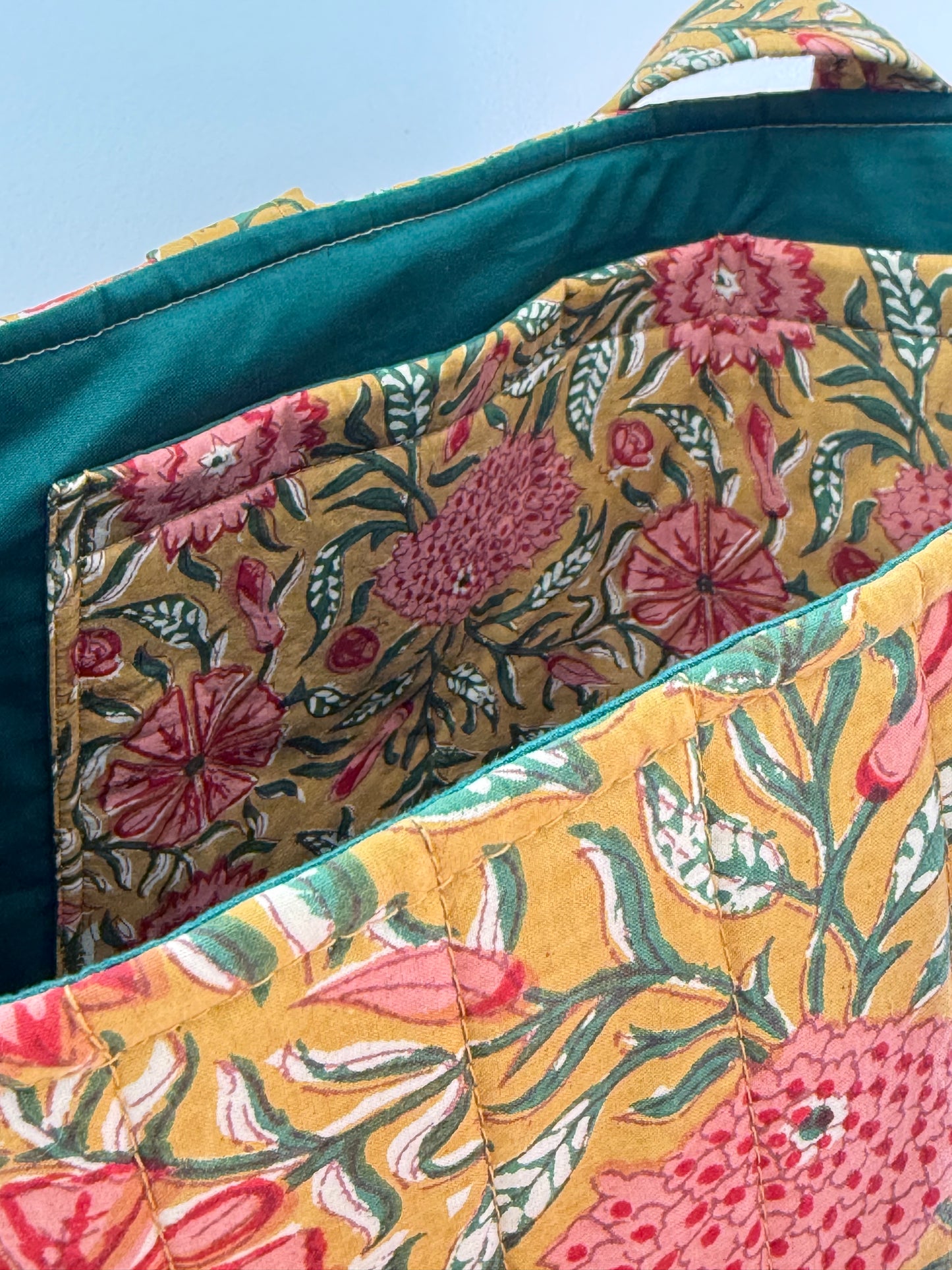 Grand sac cabas matelassé – Sunset