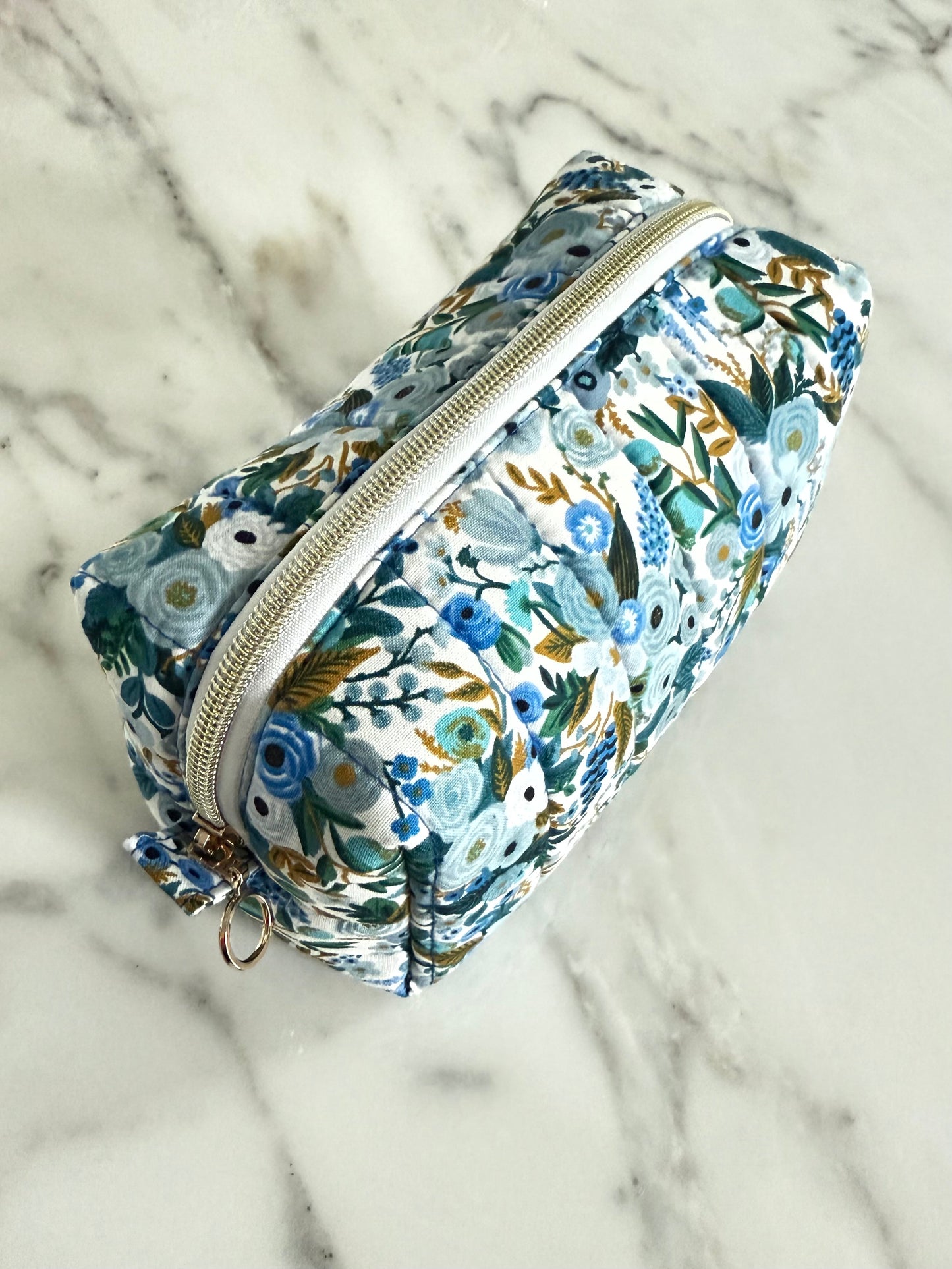 Trousse de maquillage maxi – Fleur Bleue