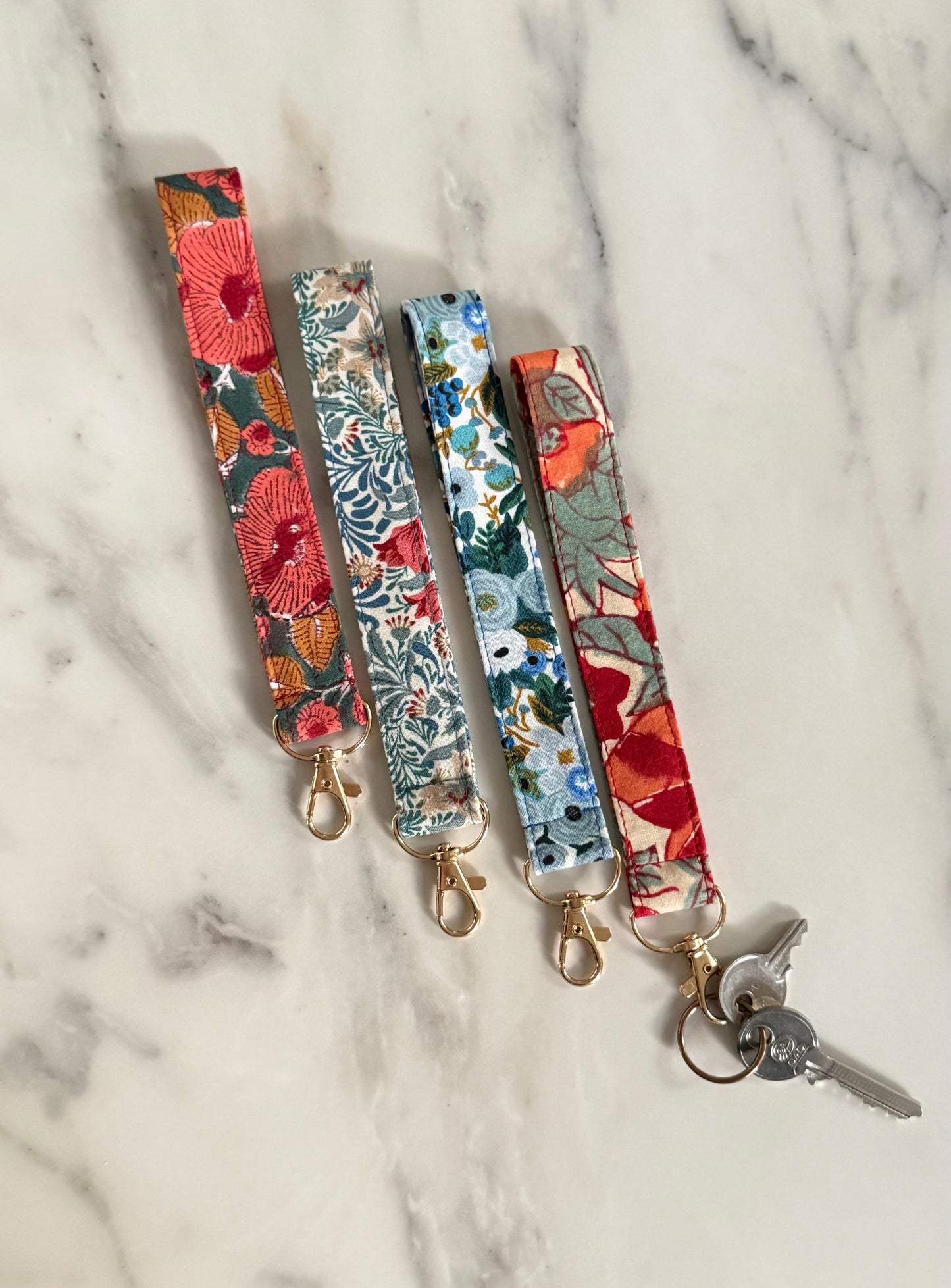 Porte-Clé Fleur Bleue