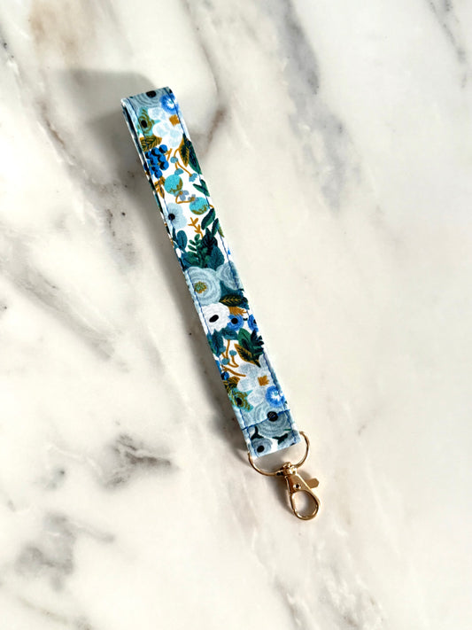 Porte-Clé Fleur Bleue