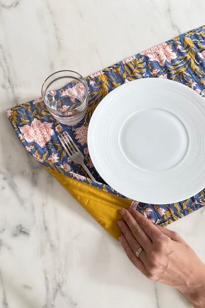 Ensemble 2 Sets de table réversibles en coton – Marthe